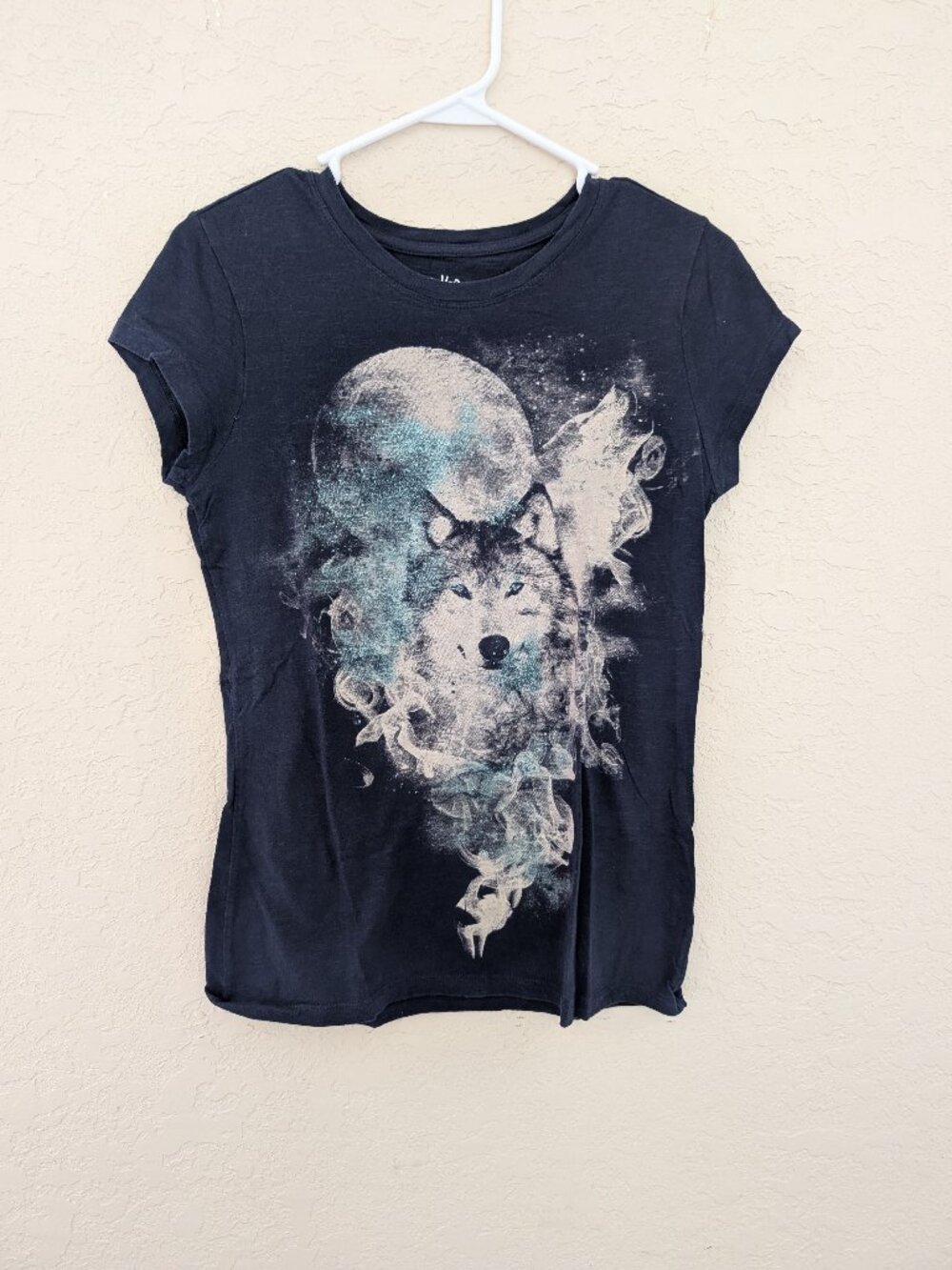 Mudd Wolf Moon Graphic T Shirt 100% Cotton Size L 90s